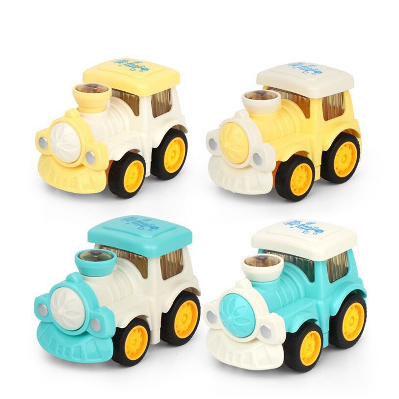 Bộ xe đồ chơi quán tính KAVY  hình con vật hoạt hình vui nhộn di chuyển xa nhanh, đẹp nhựa an toàn