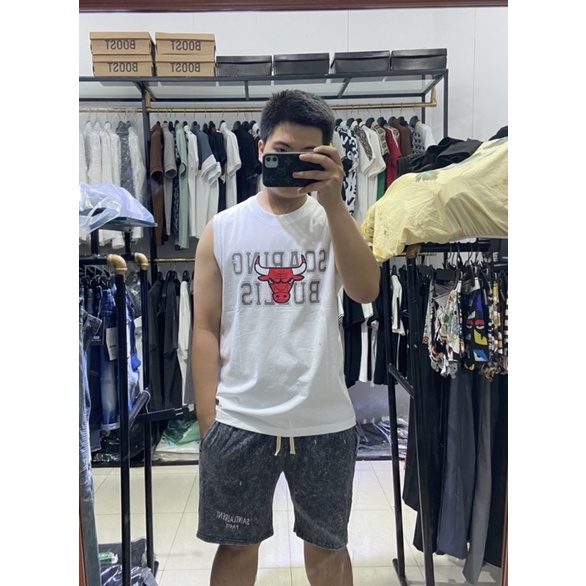 Áo tank top thời trang, Áo ba lỗ from unisex rộng mùa hè btshop từ 50 đến 75 kg