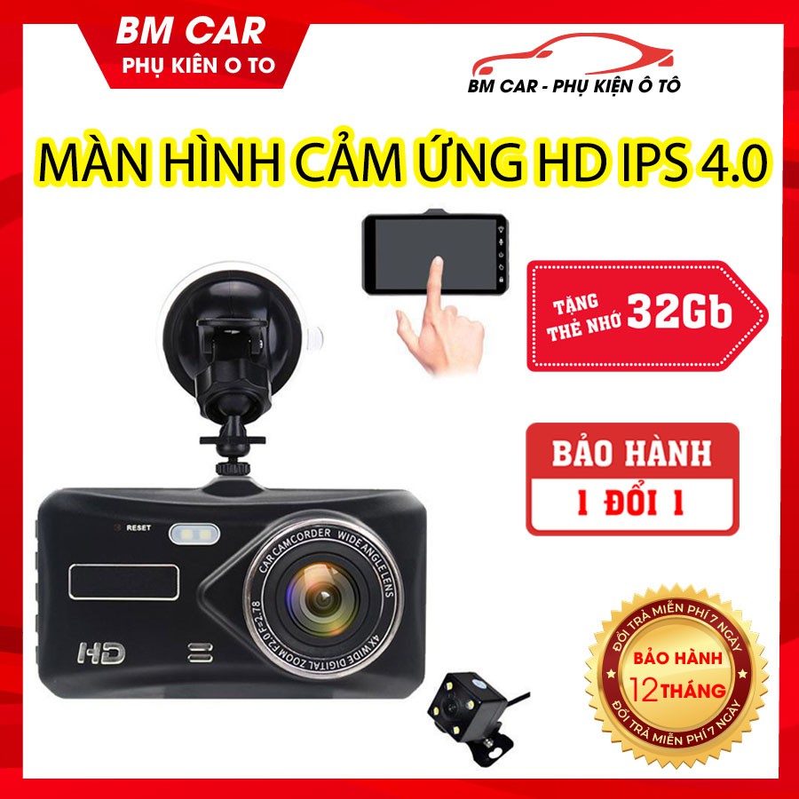 [CAMERA CHO XE TẢI] Camera hành trình ô tô Ống kính kép 4 inch Car DVR 1080P (BẢO HÀNH 6 THÁNG) – BMCar – BM60 | BigBuy360 - bigbuy360.vn