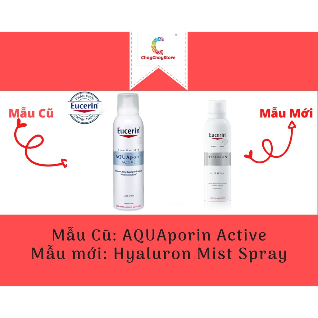 [TEM CTY] Xịt khoáng EUCERIN Hyaluron Mist Spray 50 mL& 150 mL -  dưỡng ẩm dùng được cho cả da nhạy cảm | BigBuy360 - bigbuy360.vn