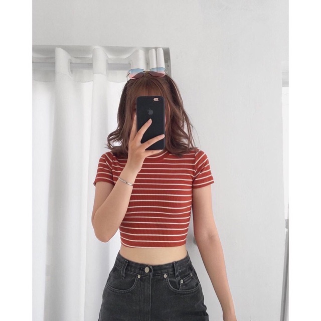 ÁO CROPTOP KẺ SỌC