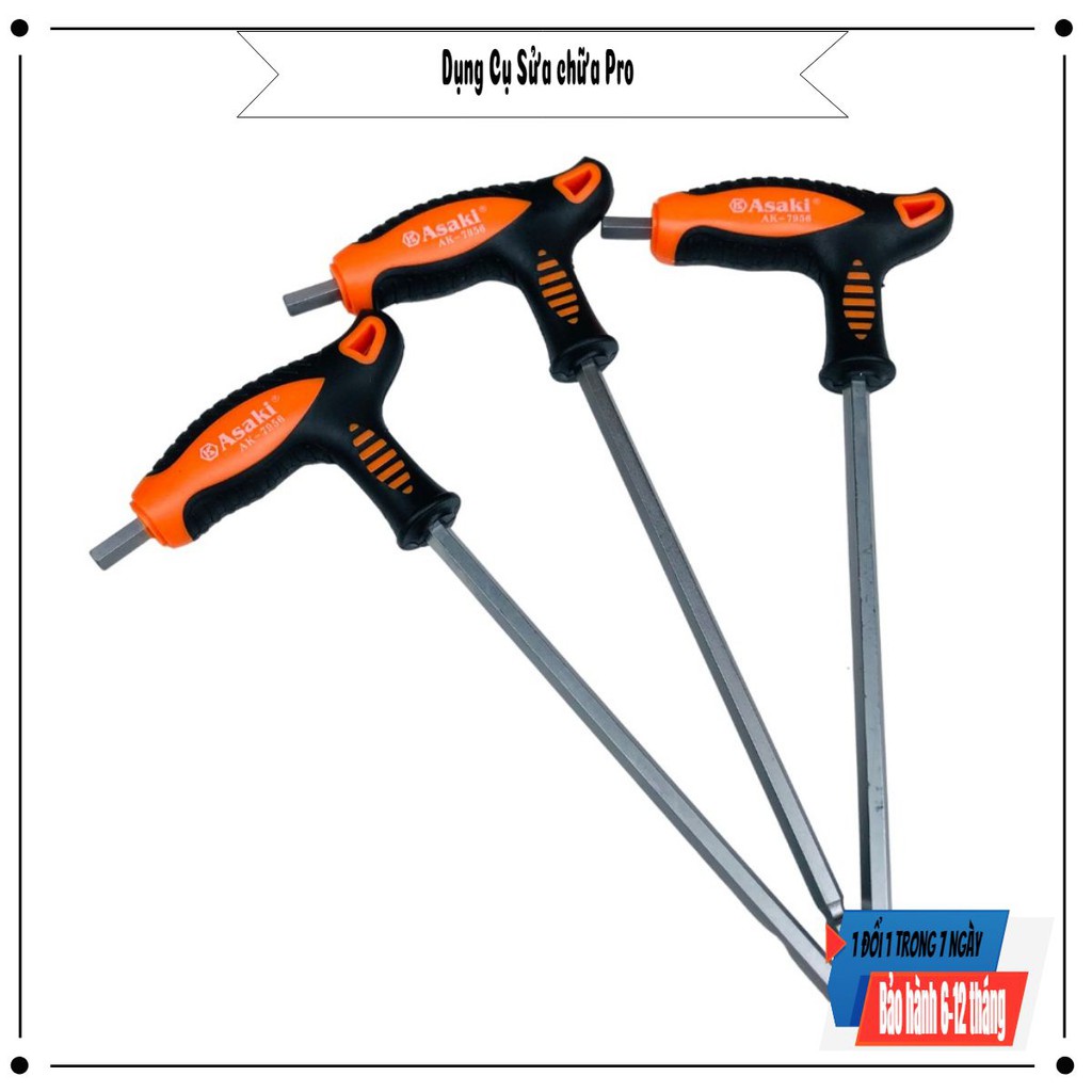 Tay vặn lục giác chữ T ASAKI 3mm-10mm, Kako Store