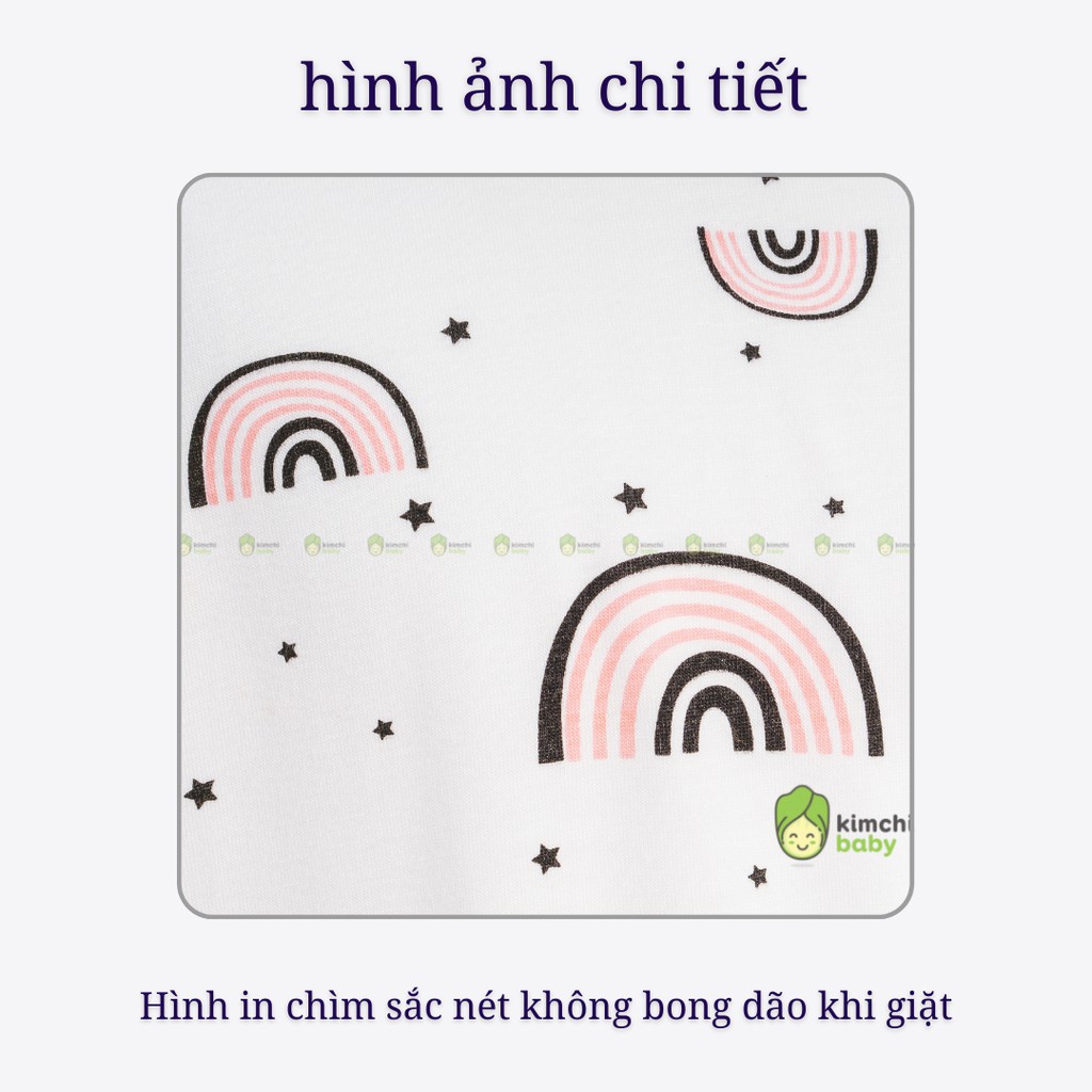 Đồ Bộ Bé Trai, Bé Gái Minky Mom Vải Thun Lạnh Cầu Vồng Sư Tử Xanh, Bộ Dài Tay Cho Bé Mặc Thu Đông MKMTD2142