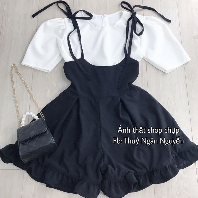 Set yếm 2 dây cột nơ