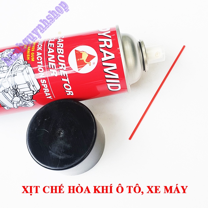 Xịt chế hòa khí ô tô, xe máy Dyramid 450ml