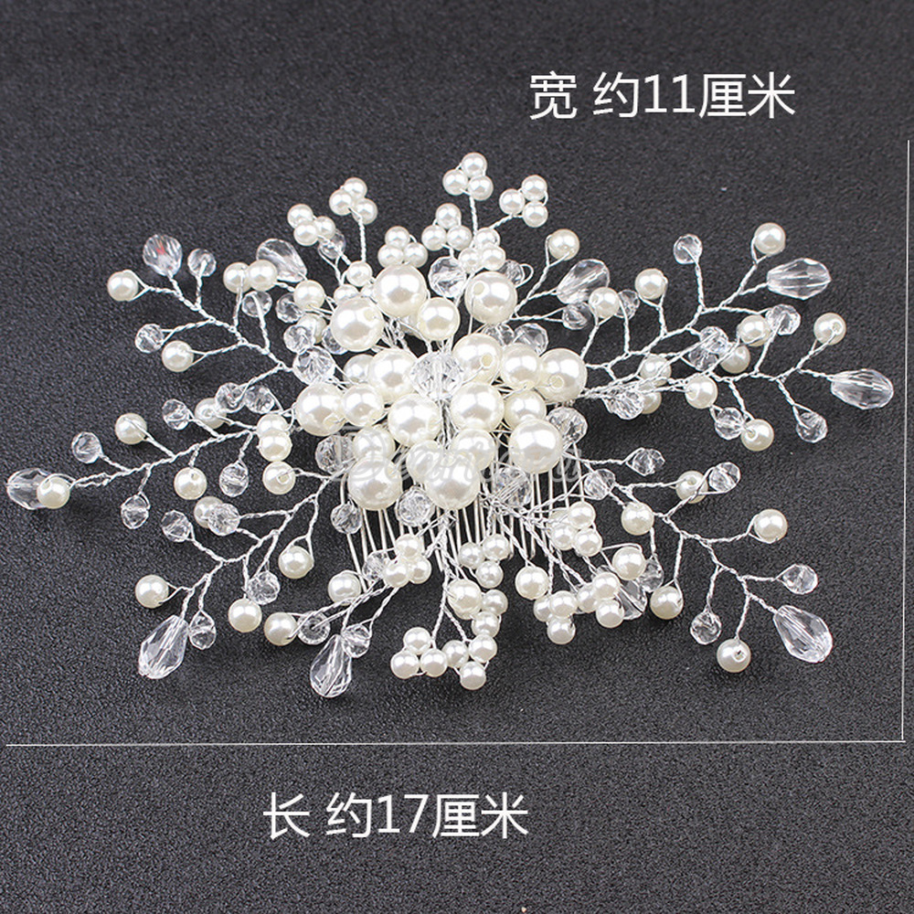 Lược cài tóc cho cô dâu đính ngọc trai sang trọng