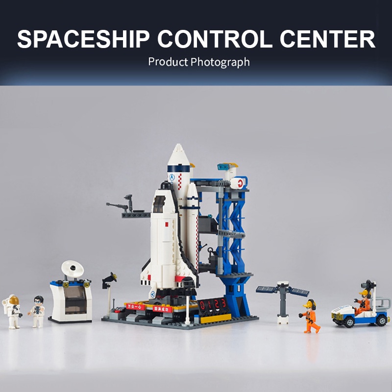 Đồ Chơi Lắp Ráp Kiểu LEGO Tàu Vũ Trụ Con Thoi Và Trạm Điều Khiển Spaceship Control Center GUDI NO.11001 Với 574 Chi Tiết