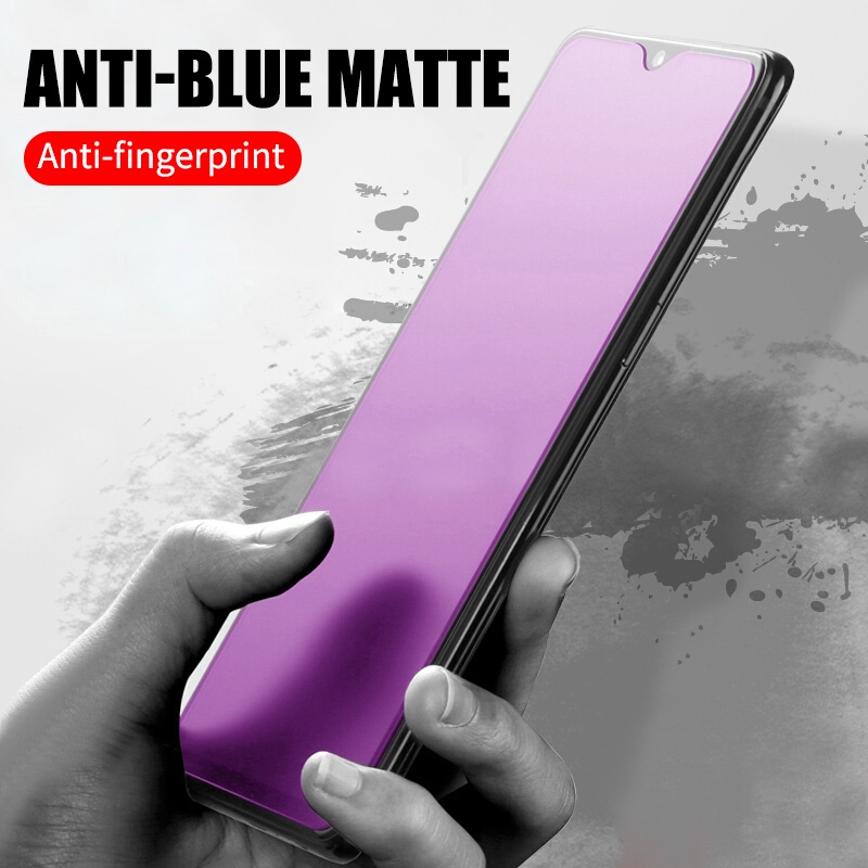 OPPO A53 A93 A15 A15s F5 F7 F9 F11 Pro A3S A5S A5 A9 2020 Reno 5 A12 A12E A31 A83 A92 A52 Anti Blue Ray Matte Tempered Glass Screen Protector Frosted Anti UV light