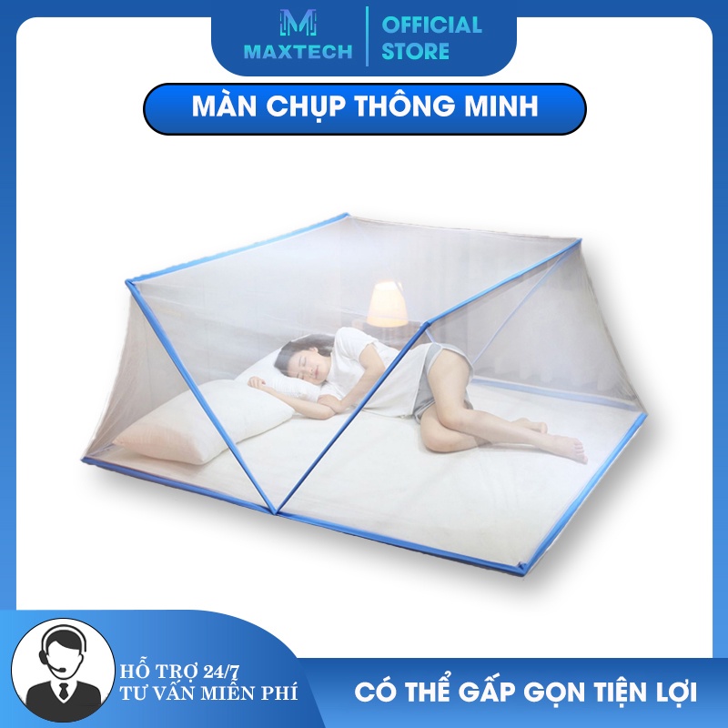 Màn Chụp Mùng Chụp gấp gọn dễ dàng, chống muỗi, côn trùng, dùng được ở mọi nơi 1m2, 1m5, 1m8 - K1259