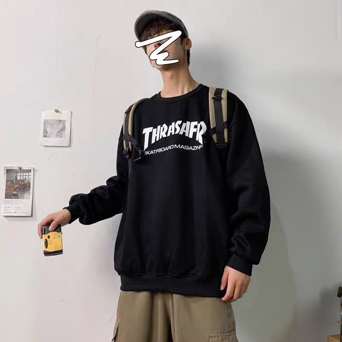 Áo Sweater Thrasher Cổ Điển Form Unisex Nam Nữ, áo thu đông nỉ dày