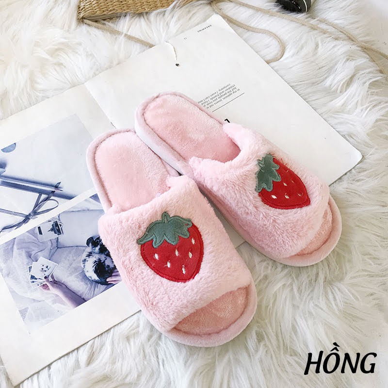 Dép Bông Hở Mũi Chân Đi Trong Nhà Hình Trái Cây - Mẫu 05