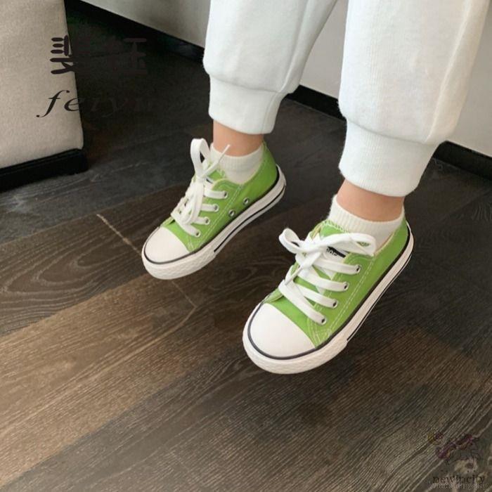 Giày vải canvas buộc dây phong cách Hàn Quốc xinh xắn cho bé gái