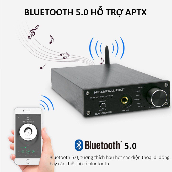 FX-Audio DAC X6 MKII, Bộ Giải Mã Âm Thanh Bluetooth 5.0 cao cấp
