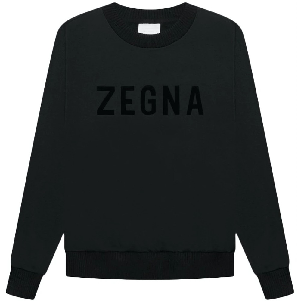 FOG SWEATER - Áo tay dài Zegna logo (Black) [Mirror Quality]