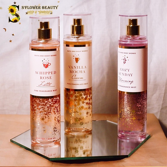 Xịt Thơm Nước Hoa Bath & Body Works Body Mist - Vanilla Mocha Cream | Cozy Sunday Morning | Whipped Rose Latte