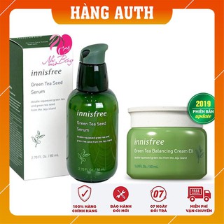 [Hàng Auth] Combo Bộ 2 Sản phẩm dưỡng da dưỡng ẩm chiết xuất từ trà xanh Innisfree Hàn Quốc   [ Cam Kết Chuẩn Hàn Quốc ]