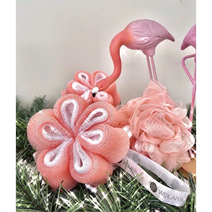 Bông tắm WEILAIYA chính hãng giúp tạo bọt, tẩy tế bào da chết trên cơ thể