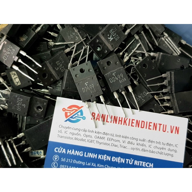 [Combo 5 chiếc] D2499, 2SD2499 Transistor NPN 6A-600V-50W TO-3P tháo máy