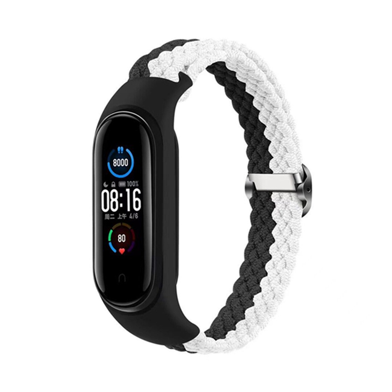 Dây Đeo Thay Thế Chất Liệu Nylon Thiết Kế Nhiều Lỗ Cho Xiaomi Mi Band 6 5 4 3
