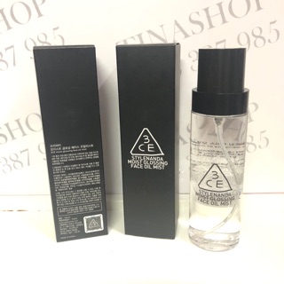 Xịt Khoáng Kiềm Dầu 3CE Stylenanda Moist Glossing Face Oil Mist 140ml