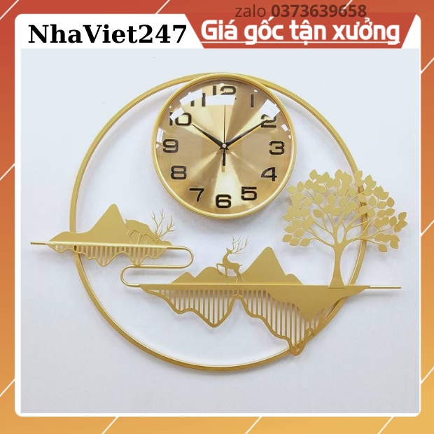 Đồng Hồ Treo Tường Trang Trí -Mã 2163-Kt 80x60cm-đồng hồ tranh nhập khẩu,decor tường đẹp, rẻ-quà tặng ý ngĩa-bh 5 năm