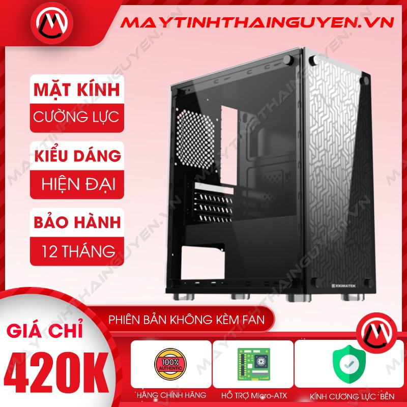 Vỏ máy tính XIGMATEK NYX - M-ATX, 2 MẶT KÍNH (MTTN0009)