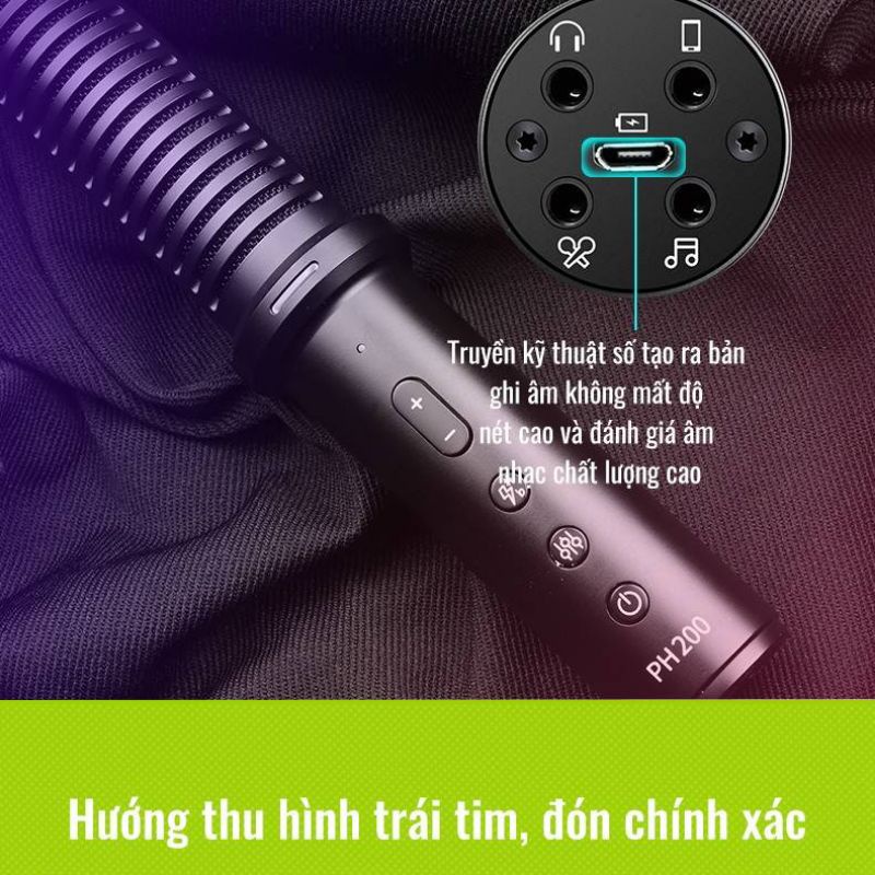 MICRO THU ÂM CHUYÊN NGHIỆP LIVESTREAM ĐIỆN THỌAI TAKSTAR PH200