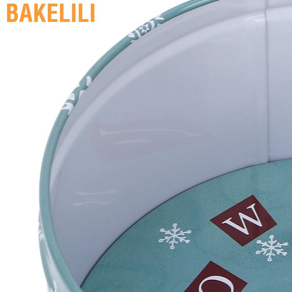 Hộp thiếc đựng kẹo hình tròn họa tiết giáng sinh dễ thương kích thước 13.5x13.5x7cm
 | BigBuy360 - bigbuy360.vn