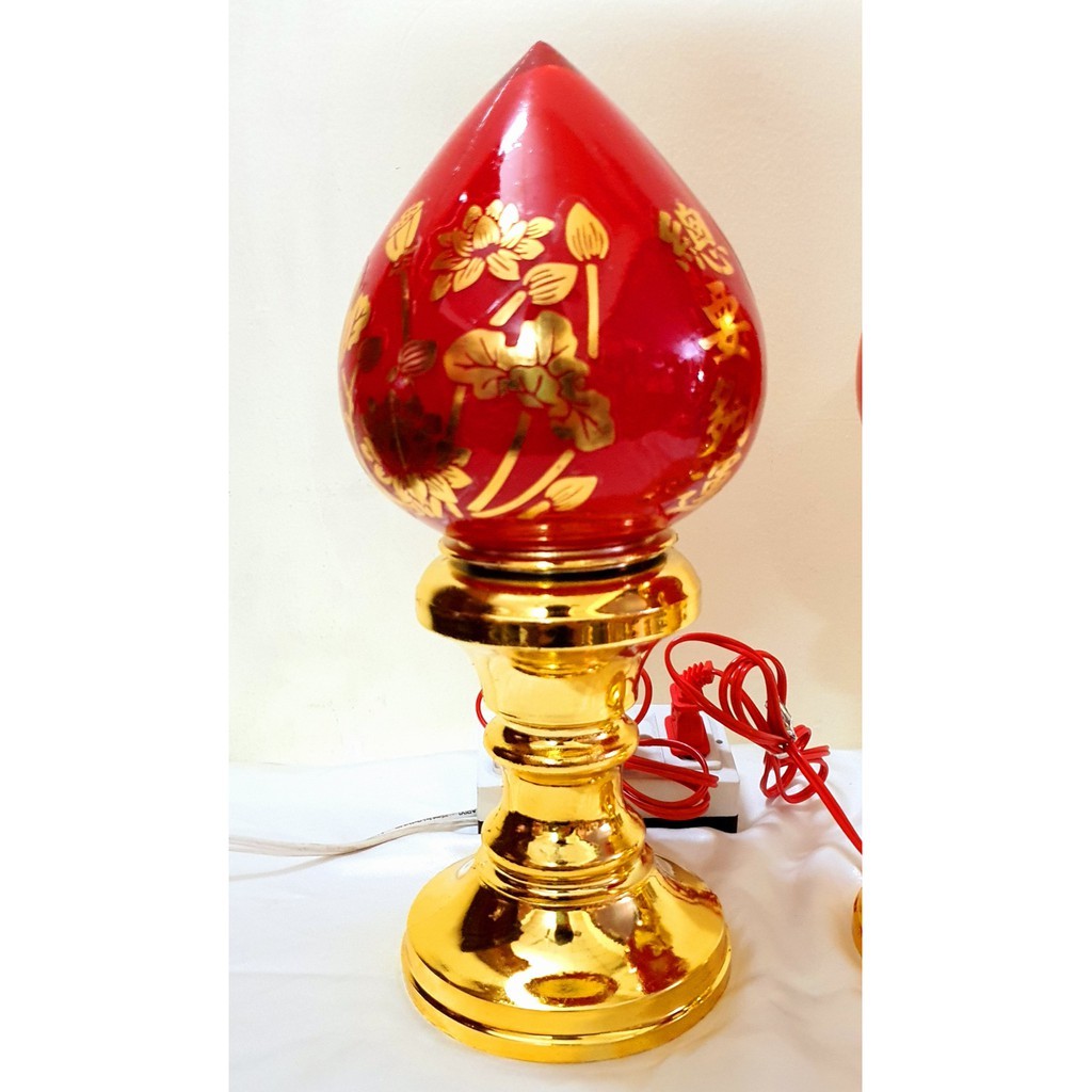 Đèn thờ trái đào cao 16, 18, 25, 30 cm