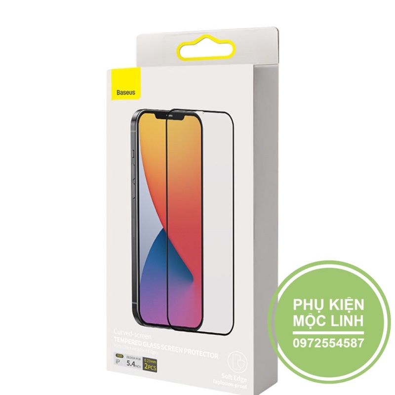 12PRO MAX 12PRO 126.1 / 12Mini Kính nguyên khối full màn 3D Chính Hãng Basues
