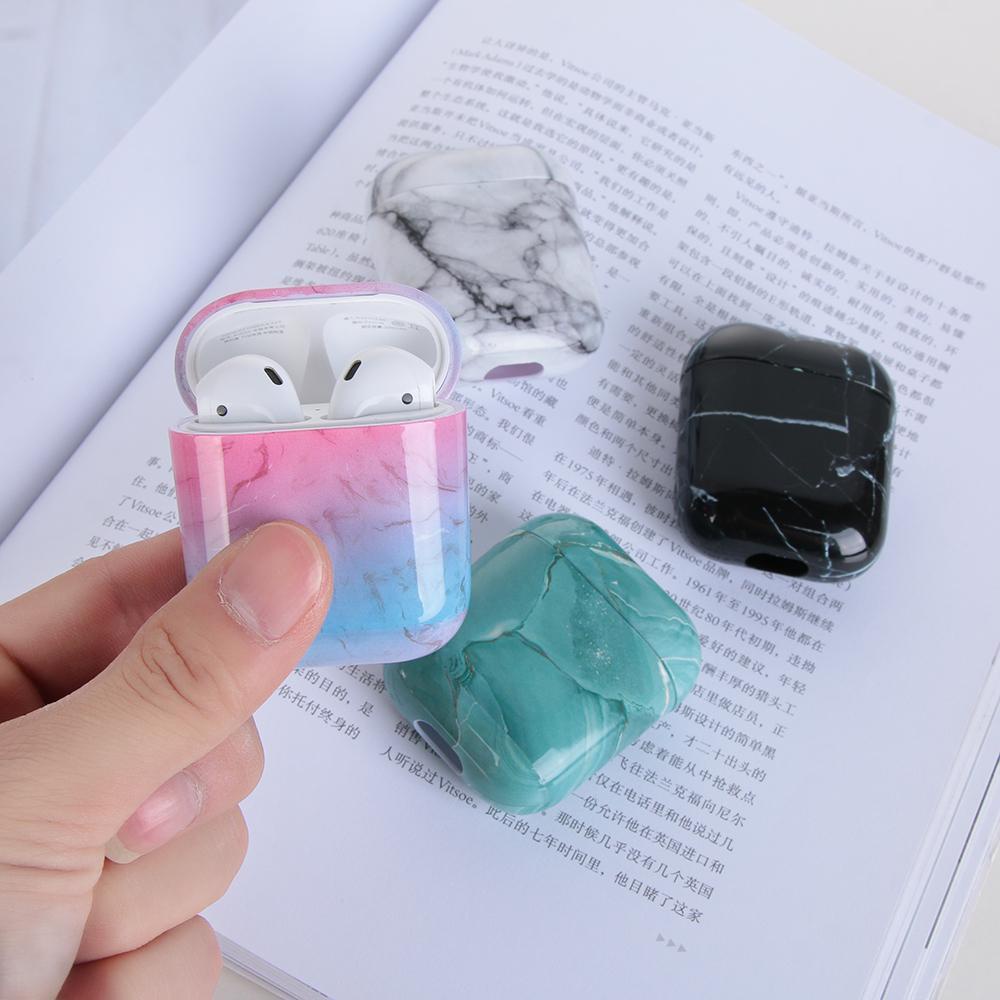 CHOOKEY Vỏ Bảo Vệ Hộp Sạc Tai Nghe AirPods 1 2 Chống Bụi Chống Sốc Vân Đá Cẩm Thạch Sang Trọ