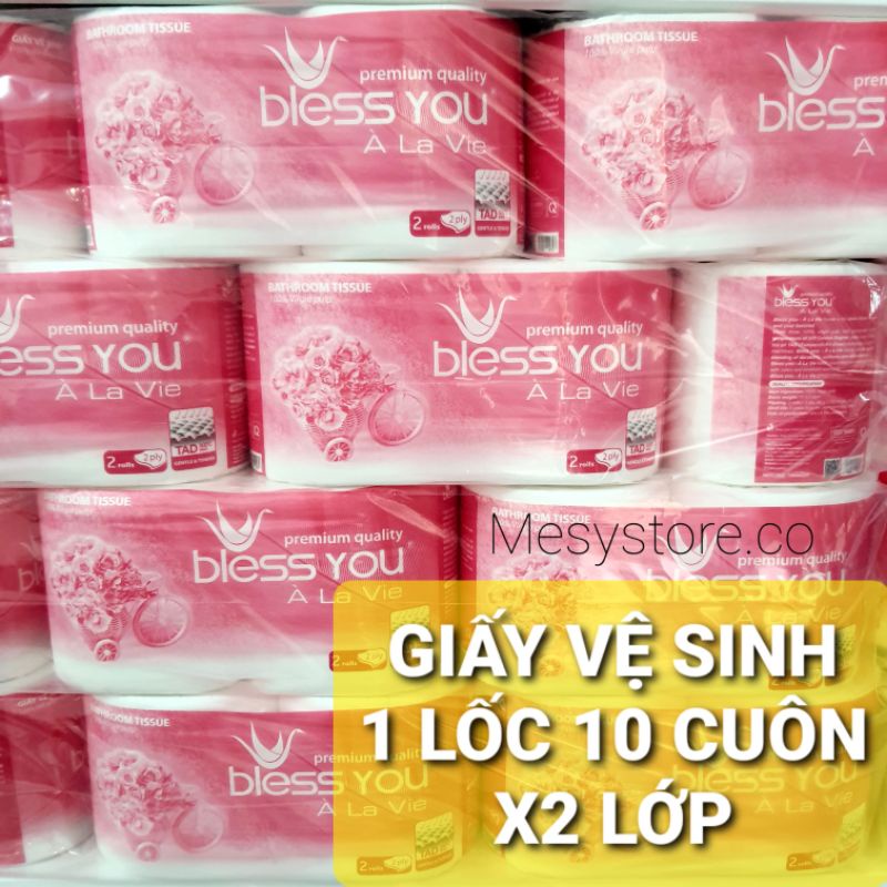 Giấy Vệ Sinh Cao cấp Bless You - À La Vie 1 Lốc 10 Cuộn