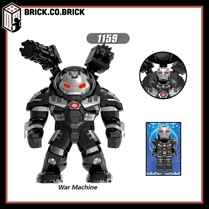 Bigfig Hulk Buster có kèm nhân vật mini bên trong Đồ chơi Lắp ráp Minifigure Siêu Anh Hùng Marvel X1157 X1160