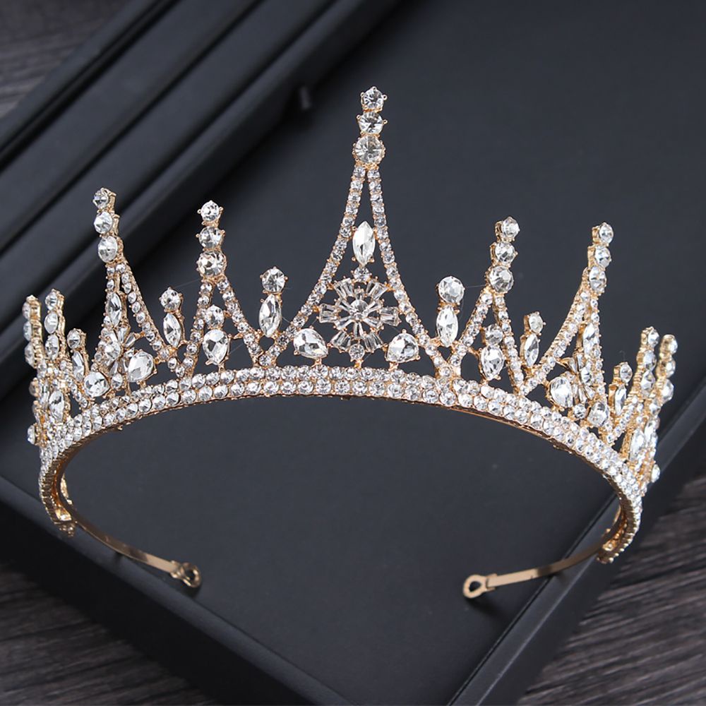 Băng Đô Cài Tóc Hình Vương Miện Công Chúa Nhiều Màu Sang Trọng Cổ Điển Cho Nữ