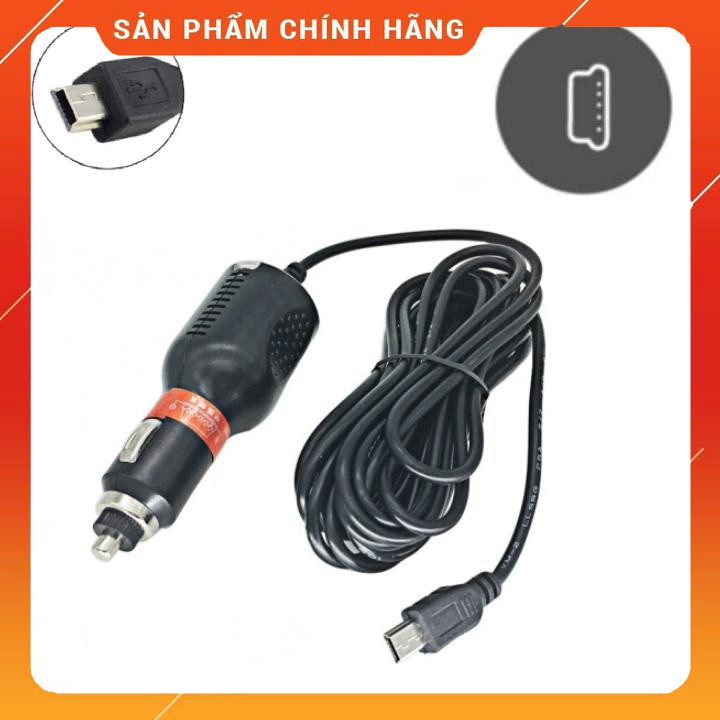 Dây nguồn dùng cho camera hành trình cắm tẩu Mini USB ô tô PS204 (Màu đen) SM