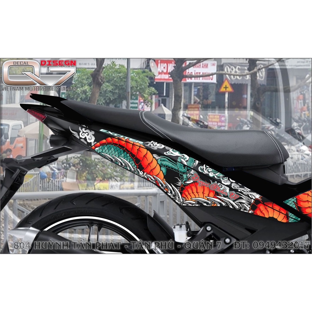 TEM RỜI EXCITER 150 RỒNG ĐEN