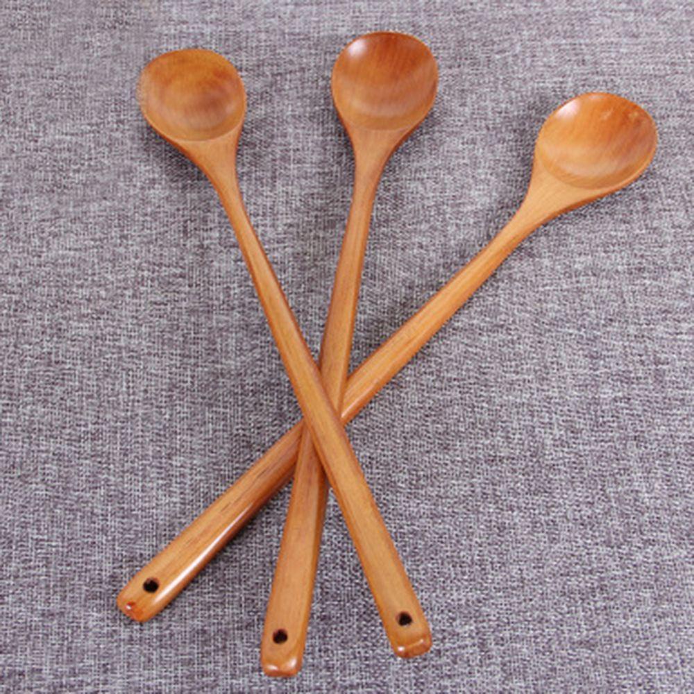 Muỗng Gỗ Tre Cán Dài Tiện Dụng Cho Bé Uống Trà / Cà Phê