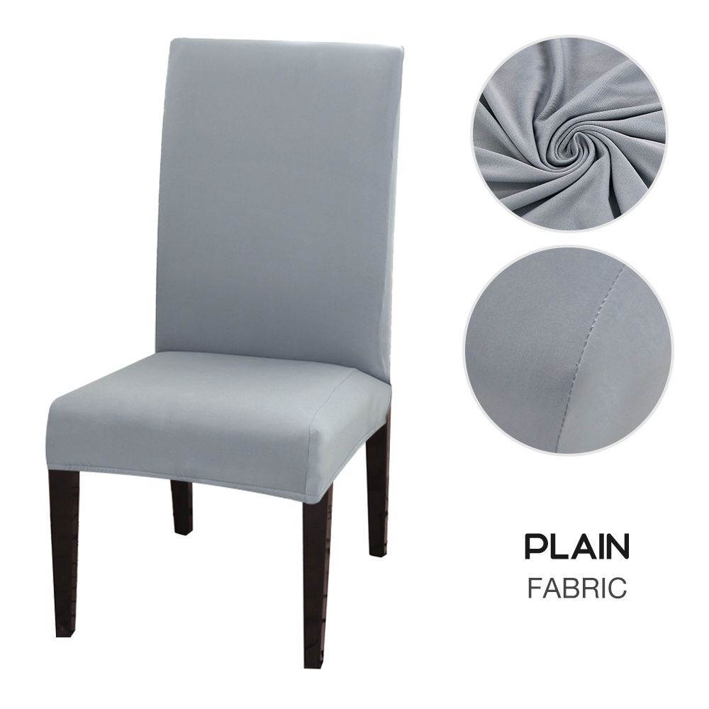 Vỏ Bọc Ghế Ngồi Bàn Ăn Màu Trơn Co Giãn Tốt Tiện Dụng Cho Nhà Bếp