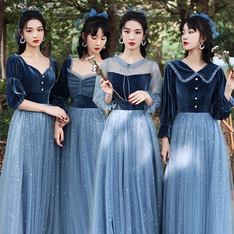 Đầm phù dâu phong cách mới thời trang thu đông cho nữ