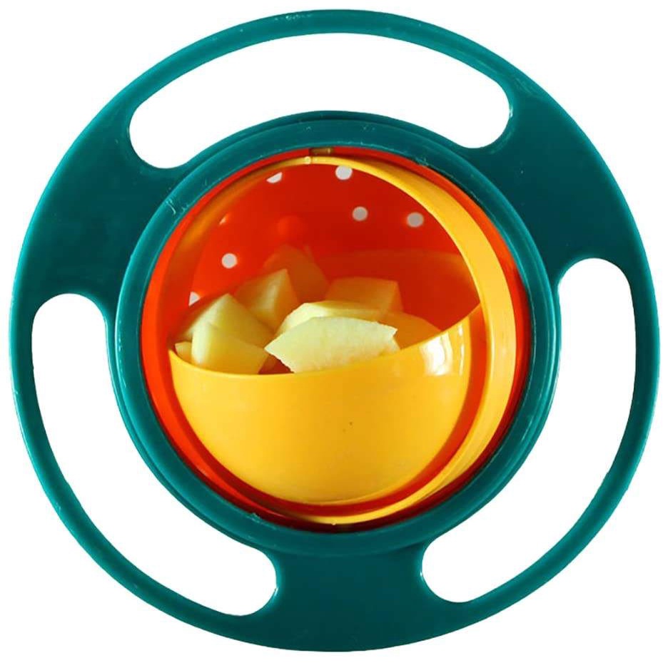Tô Ăn Xoay 360 Độ Có Nắp Đậy Cho Bé