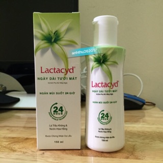 Dung dịch vệ sinh phụ nữ Lactacyd ngày dài tươi mát tính chất lá trầu không và nước hoa hồng 150ml