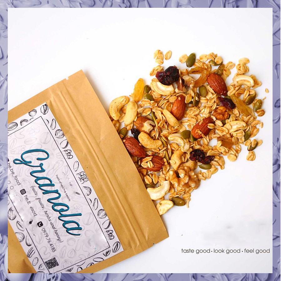 Ngũ cốc ăn kiêng nguyên vị, ngũ cốc giảm cân Granola gói 250g - B02 | BigBuy360 - bigbuy360.vn