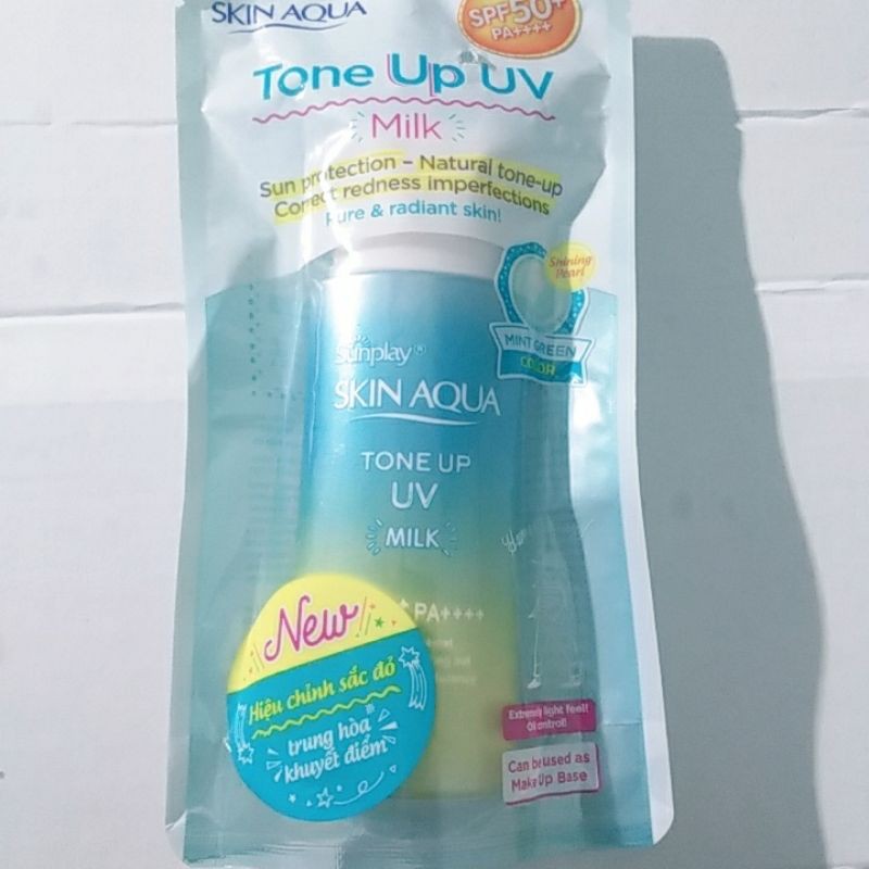 Sữa Chống Nắng Hiệu Chỉnh Sắc Da Sunplay Skin Aqua Mint Green Tone Up UV Milk SPF50+ PA++++ 50g