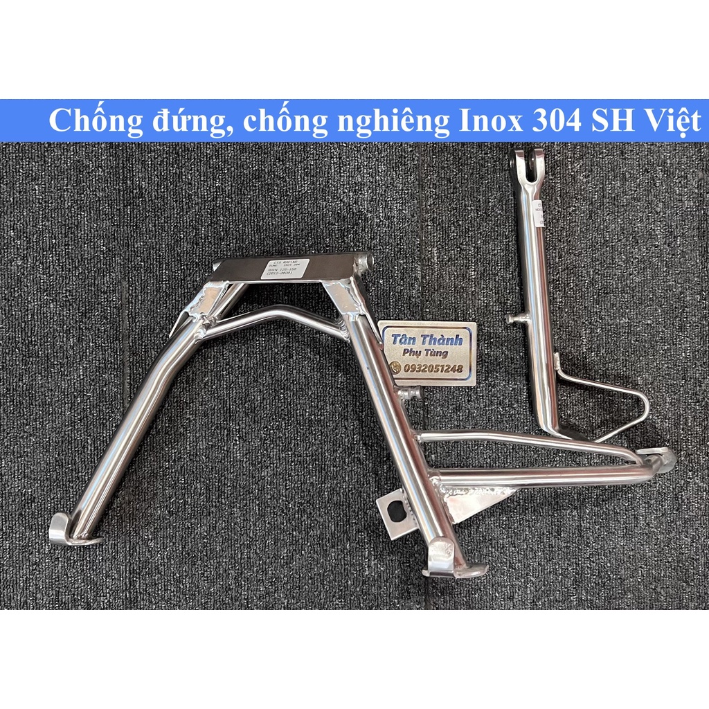 Combo Chống đứng, chống nghiêng Inox 304 SH Việt 2017-2022 TanthanhPT