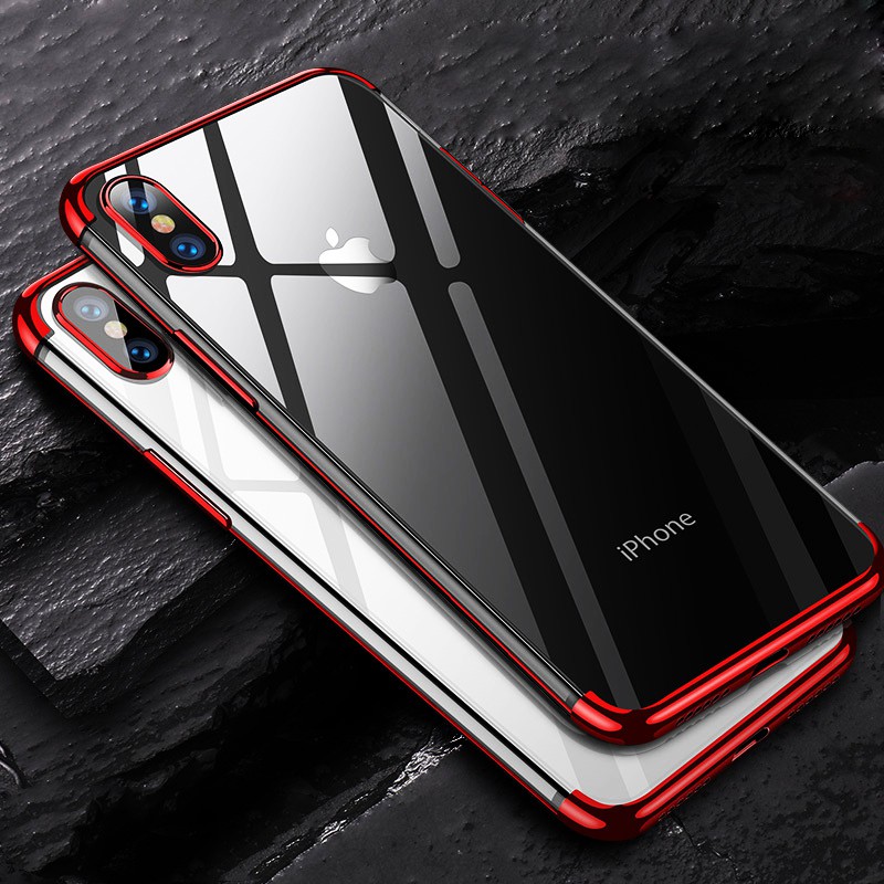 Ốp lưng trong suốt thông minh Mạ điện thoại TPU mềm Túi đựng vỏ giáp cho iphone 6 6s 7 8 plus X XR XS MAX 11 PRO MAX