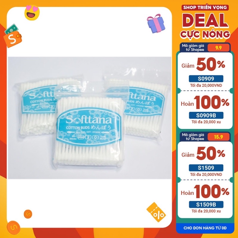 Bông tăm ngoáy tai SOFTTANA - Bông tăm người lớn
