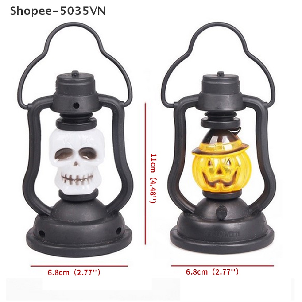 Đèn Lồng LED Hình Đầu Lâu Bí Ngô Trang Trí Halloween