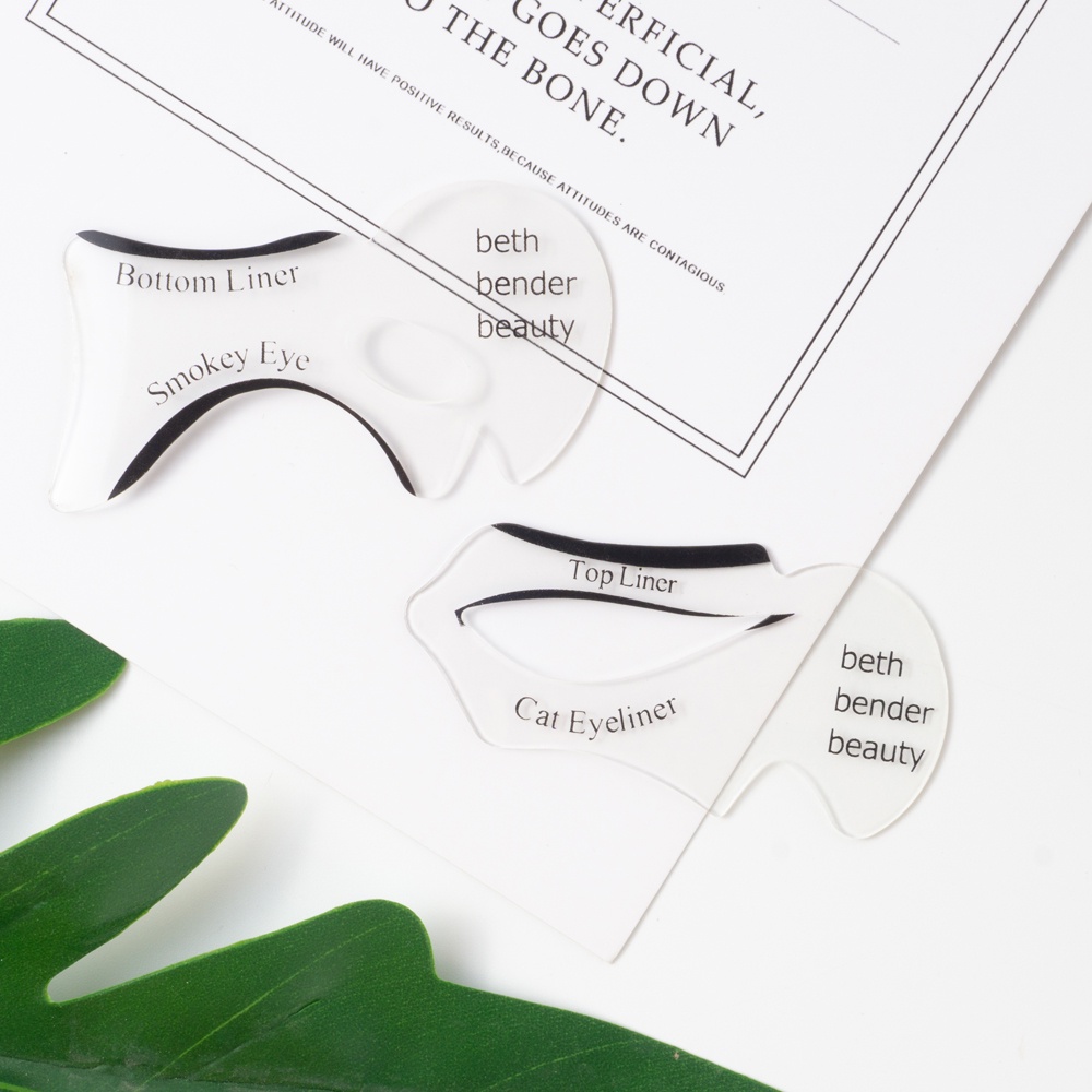 Bộ 10 Thẻ Khuôn Kẻ Mắt/Kẻ Mắt Hình Đuôi Cá Hai Cánh Chuyên Nghiệp DIY