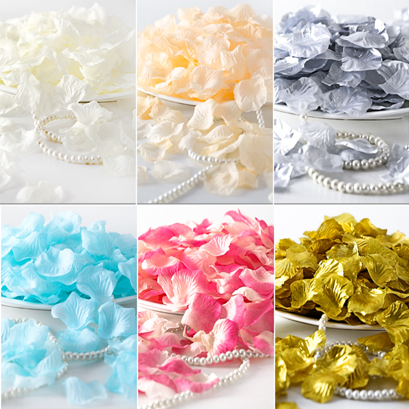 100 Cánh Hoa Hồng Lụa 5x5cm Trang Trí Tiệc