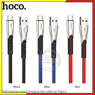 Cáp sạc hoco u48 micro 3 màu đỏ/ đen/ xanh dương